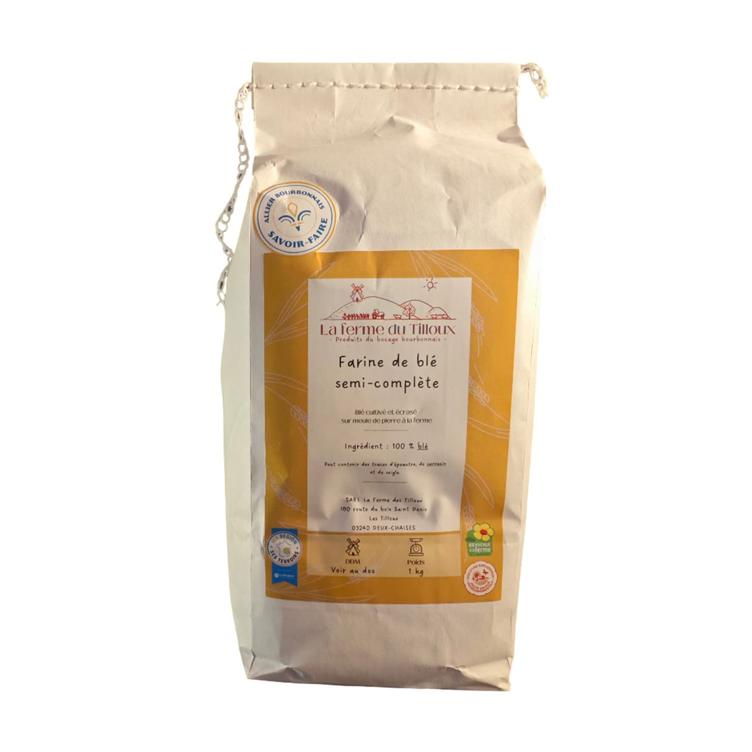 Farines de blé 1kg (intégrale ou semi-complète) – Image 2